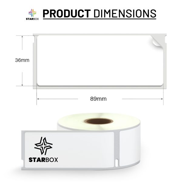 az-product-1275-54 Lot 20 rouleaux etiquettes seiko DYMO 99012 compatibles labels writer roll 36mm X 89mm