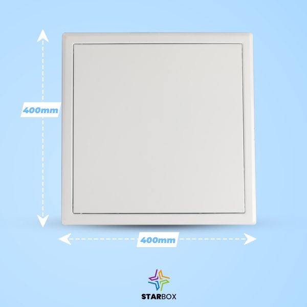 Trappe acier 40×40 cm – Blanche – PUSH