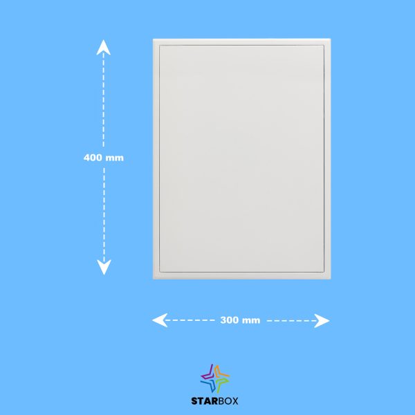 Trappe acier 30×40 cm – Blanche – PUSH