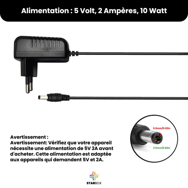 az-product-1415-423 STAR BOX ALIMENTATION 5V 2A 5,5X2,1MM